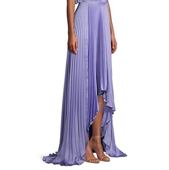 NWT $795 Flor et. al James Pleated Backless Gown - Picture 4 of 6